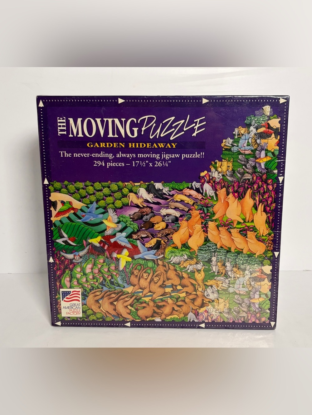Vintage 1994 The Moving Puzzle Garden Hideaway 294 Piece Great American Puzzle